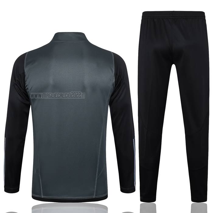Tuta da Track de Felpa del Real Madrid Bambino 2023-2024 Grigio